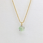 フローライトのミニフラワーネックレス