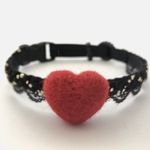 《再販》猫の首輪❊ハート🖤Heart  【ブラック】