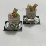 hand made ミニチュアドールハウス ひな祭り三色パンナコッタ