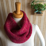   ねじり入りスヌード　ストロベリーピンクミックス