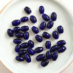 コバルト色のじゅずだま　インドビーズ　10g(約35個)