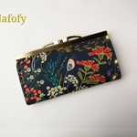 【受注製作】USA生地☆Night Meadow★がま口長財布