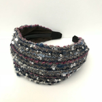  LINTON TWEED♡大人クール×シルバーボールアクセント♡カチューシャ♡幅広