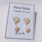 ハート♡パールピアス✳︎