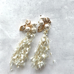 再販5致します。真鍮フラワーとタッセルのイヤリング/ピアス