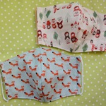【S様専用】ガーゼ立体マスク　キツネ×５、マトリョーシカ×５