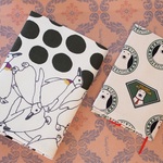【am様オーダー品】ペンギン＆くまさんプリントブックカバー（単行本＆文庫本サイズ）
