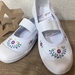 💐💗ハート刺繍ペイント上履き💗💐