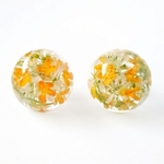 金木犀とユーフォルビアのお花のピアス-natural flower pierce-