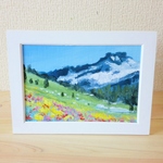 sale!!  油絵原画『高原の花』　額縁付き