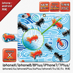 最新作！紅型金魚すくい_iphone/android/手帳型スマホケース_送料無料