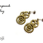 Steampunk 歯車ピアスA　チタンイヤリング可【再販】