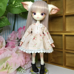 iMda1.7サイズ　長袖ワンピース/花柄ピンク