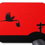 コウノトリから墓場までのマウスパッド：フォトパッド（世界のブラックユーモアシリーズ） (E)