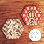 アンティークフラワーの刺繍コースターセット