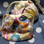 [特価]Liberty•smallsusanna•ひまわり•花•可愛い巾着袋•2つ！