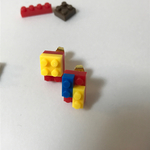 おもちゃ☆カラフルブロックピアス