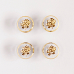 14mm【4個】Czech Glass ＊チェコガラスボタン
