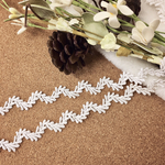 ＊再入荷＊オリーブ 葉っぱ リーフ ケミカルレース ブレード 白 BK180135 ハンドメイド 手芸 素材 材料