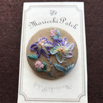 花刺繍ブローチ