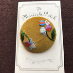 花刺繍ブローチ