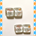 はらぺこ ホットケーキ フォーク II ガラスタイル イヤリング