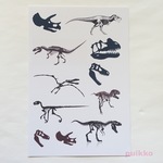 恐竜の骨格　タトゥーシール