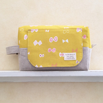 ohana33c様オーダー品・おむつポーチ・ちょうちょ・イエロー