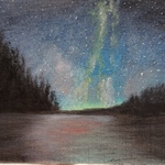 油絵 星空2