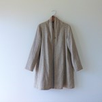 ロングカーディガン＜ネップ入り ダブルガーゼ／Aライン＞