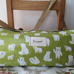 絵の具セットかばん　黄緑熊
