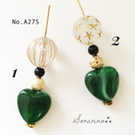 No.A275 お洒落 Green × アンティーク *⑅︎୨୧ ピアス / イヤリング