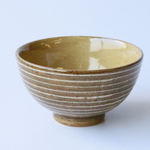 【SALE】お茶碗　ボーダー(茶)横ライン 　1215-1