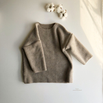 メルトンフリース オーバートップス ロング丈80 グレージュ cream