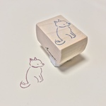 消しゴムはんこ＊白い犬