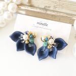 mat flower bijou ♡navy