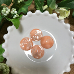 ⑤サーモン シェル風カボション 18mm 4個