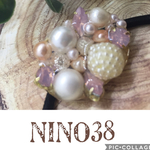 〈G067〉パールとビジューがいっぱいのヘアゴム