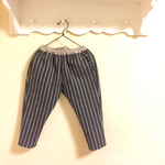 95~100サイズ☆サルエルパンツ☆コットンリネン☆ダークブラウン