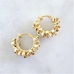 再販x6 pti♡gold square metal wrapped hoop earring