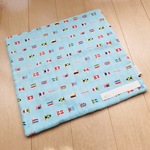 8重ガーゼハンカチ L (No.43 国旗.水玉)