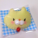 【ネコちゃん:イエロー】△刺繍マスコットバッジ△