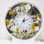 ご依頼品　　花時計　プリザーブドフラワー・ドライフラワー　フラワー時計