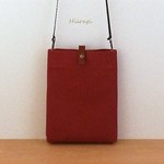 帆布8号ポシェットsimple3縦長 キャニオンレッド