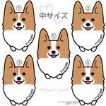 選べるコギちゃんの名入れステッカー *中サイズ２枚セット*