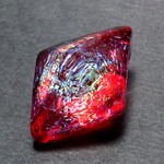 ≪Dichroic Diamond≫　ガラスのペンダント　レインボー＆レッド　Glass accessories  