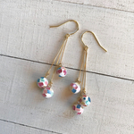 モザイクシェルボール3連ピアス♡ NO.916