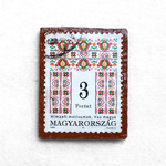 ＊ヴァシュメジェ刺繍３fo＊ハンガリー切手ブローチ or チャーム