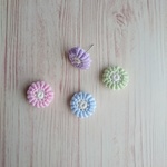コイル編みの花ピアス/イヤリング