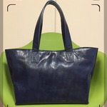 　シンプルトートバッグ（本革・ネイビー）